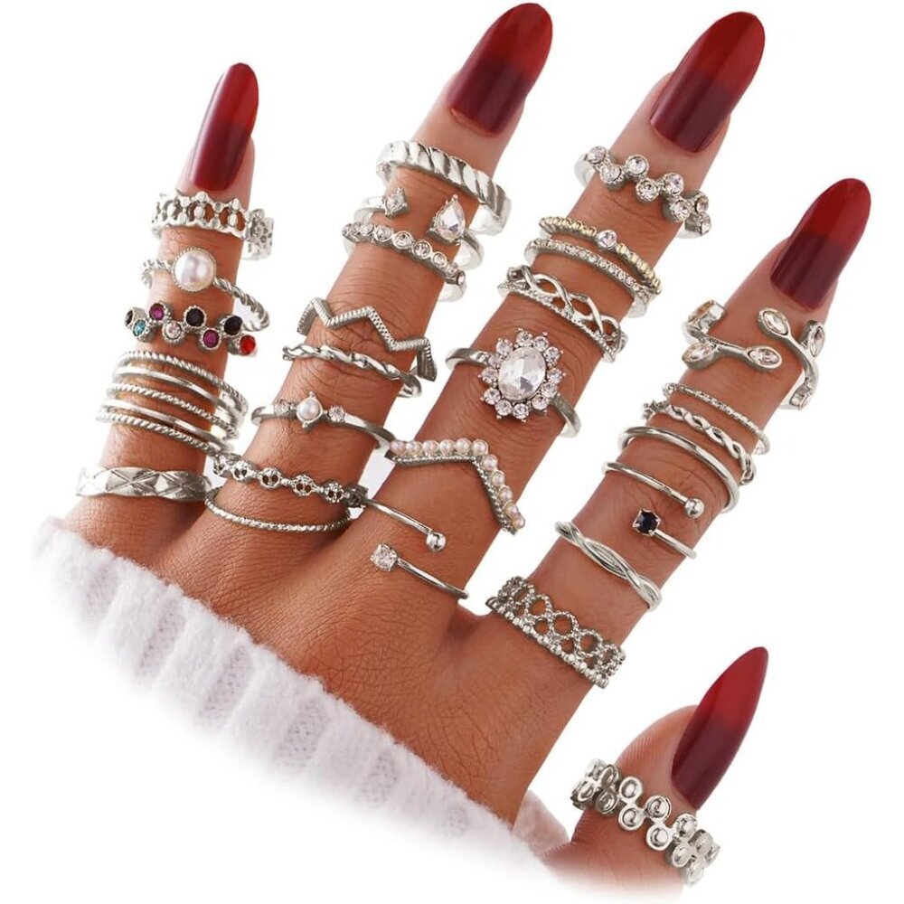 Gold Knuckle Rings Set For Women Vintage Stackable Joint Finger Midi Rings Daint